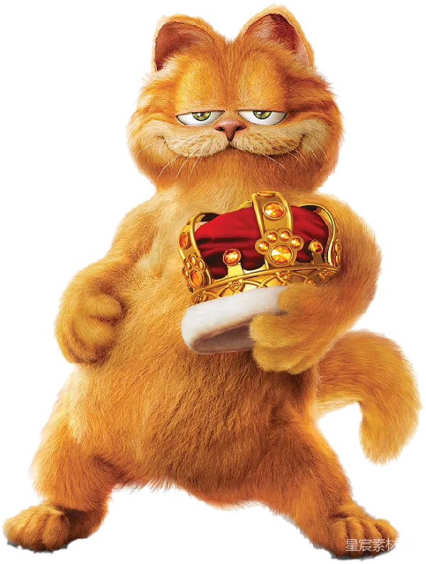 元素素材 加菲猫与皇冠