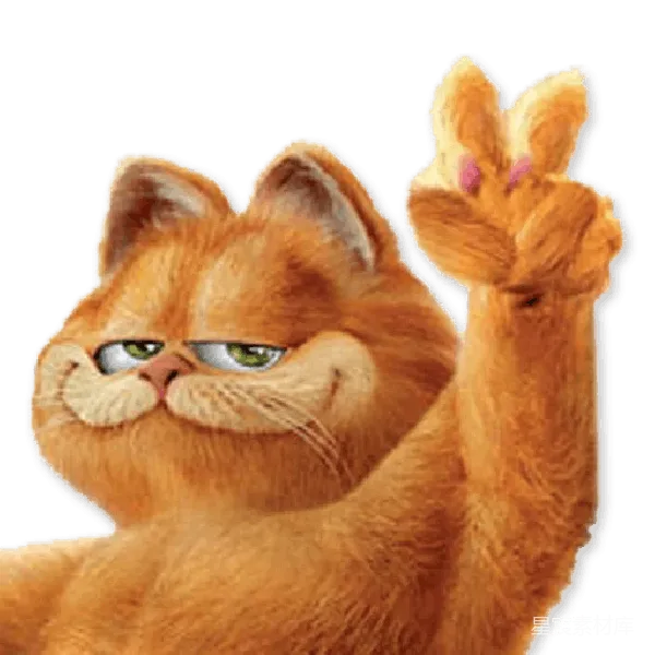 元素素材 愤怒的加菲猫卡通形象