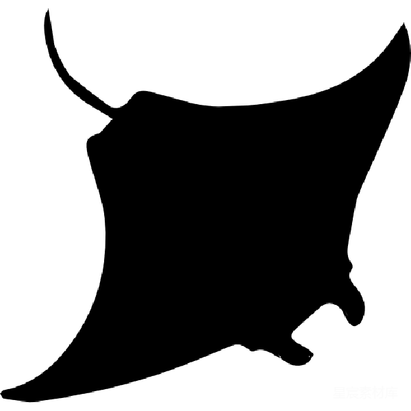 元素素材 剪影中的蝠鲼轮廓
