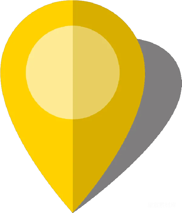 元素素材 黄色地图定位图标