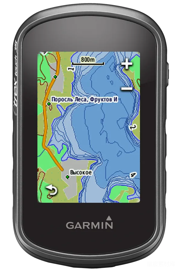 元素素材 Garmin GPS设备显示地形图