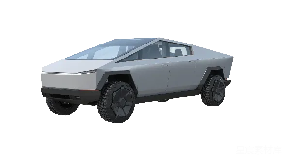 元素素材 特斯拉Cybertruck概念车渲染图
