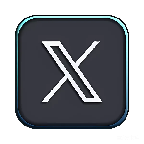 元素素材 科技风格字母X图标