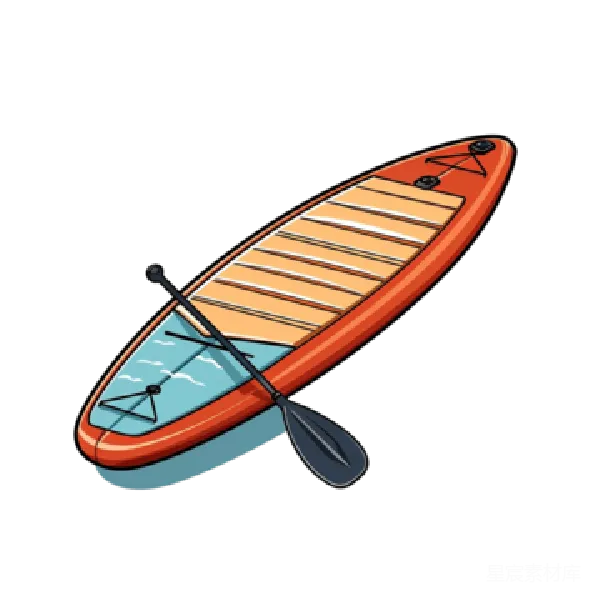 元素素材 划桨冲浪板插图