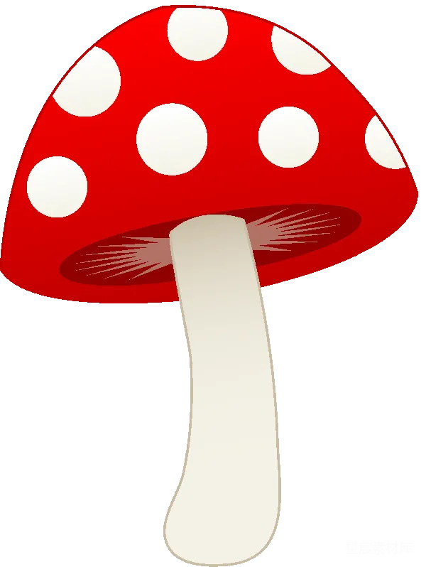 元素素材 红白斑点蘑菇插图