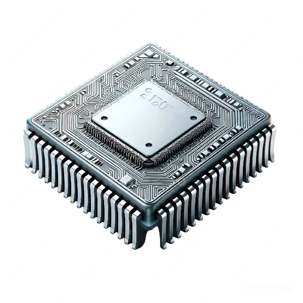 元素素材 3D渲染的计算机芯片插图