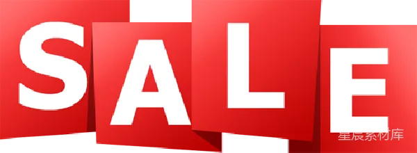 元素素材 红色背景上的大字“SALE”