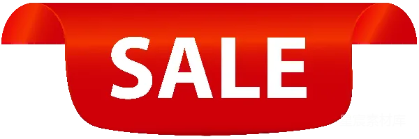 元素素材 红色渐变背景下的SALE标志