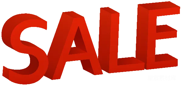 元素素材 3D效果的红色SALE字样