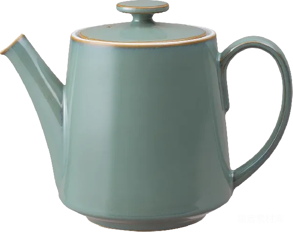 元素素材 复古蓝色陶瓷茶壶