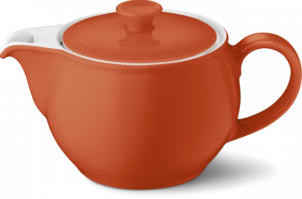 元素素材 橙色陶瓷茶壶