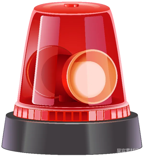 元素素材 红色警报灯插图