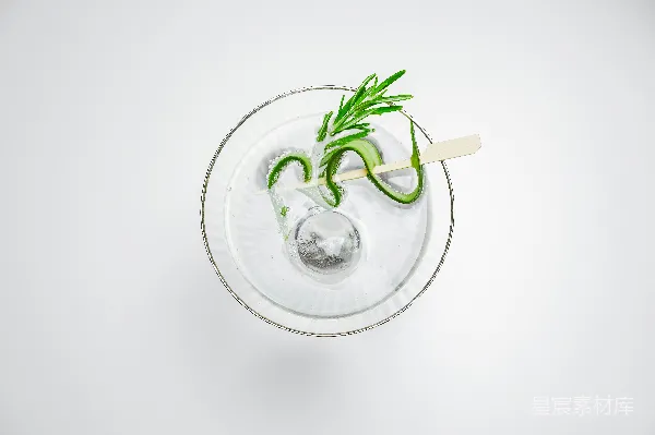 高清摄影 清新柠檬草鸡尾酒