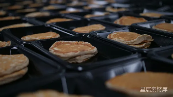 高清摄影 重叠的 Pancakes 填满 Pancake 的盘子