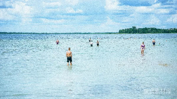 高清摄影 夏日湖畔休闲时光