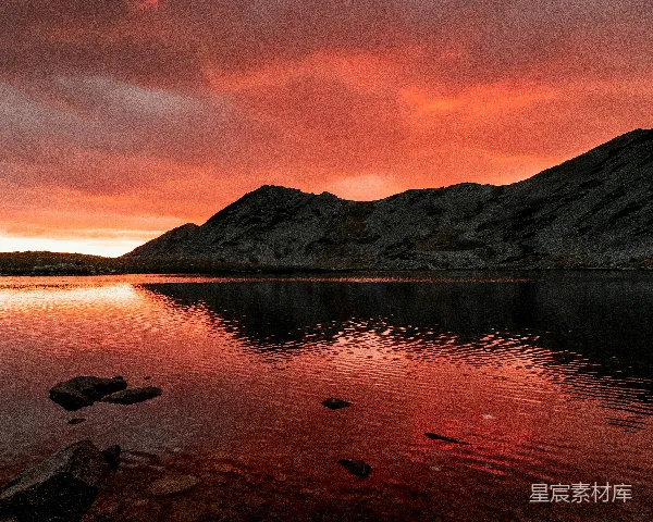 高清摄影 日落时分的湖畔