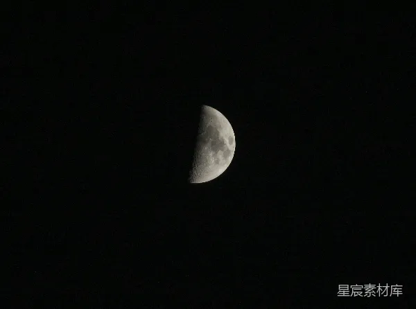 高清摄影 夜空中的新月