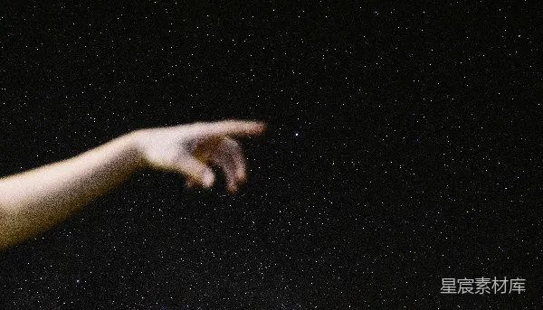 高清摄影 手指指向星空