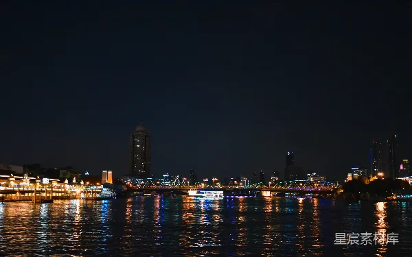 高清摄影 夜幕下的城市天际线