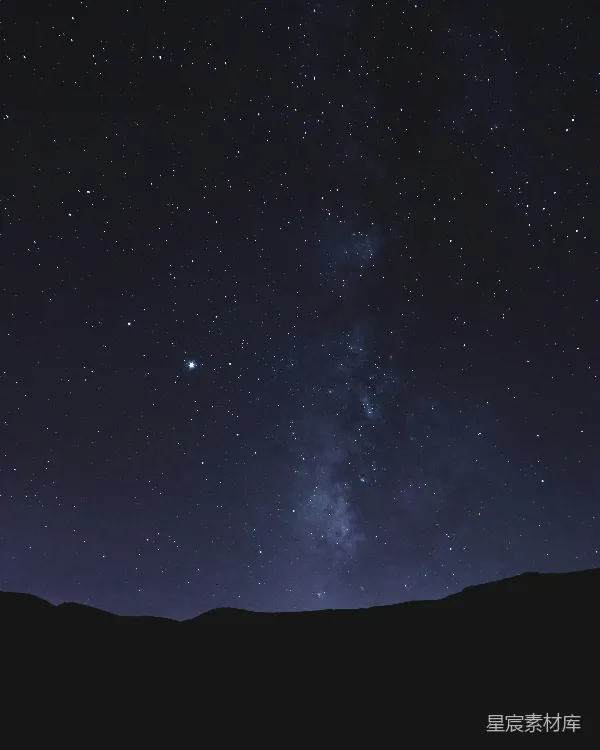 高清摄影 星河与山峦的静谧夜晚