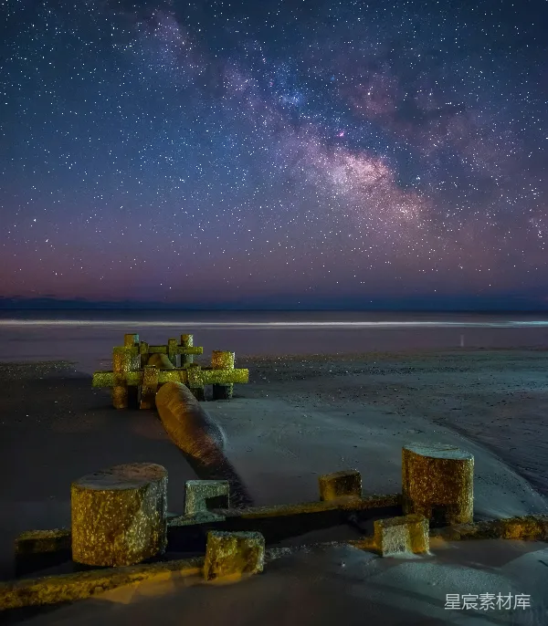高清摄影 星海下的旧码头