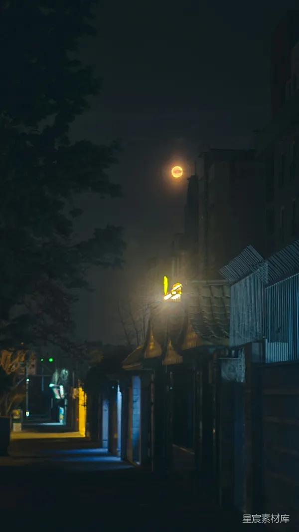 高清摄影 夜晚的寂静巷弄