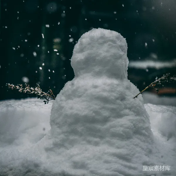 高清摄影 雪人白天户外近景摄影