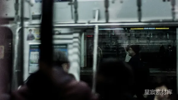 高清摄影 地铁站的夜景