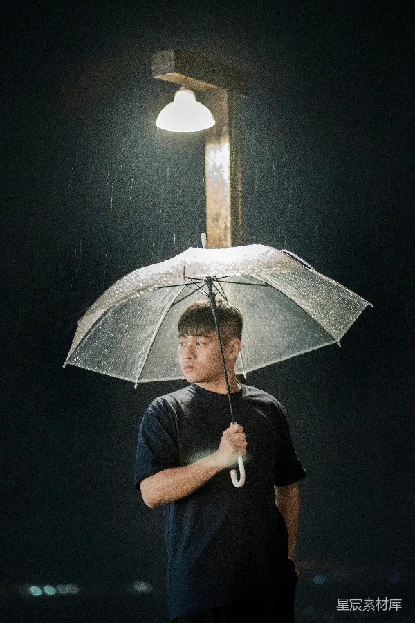高清摄影 雨中守护