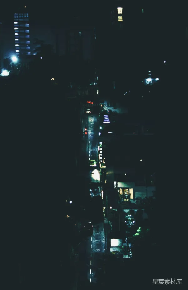 高清摄影 夜幕下的城市街景