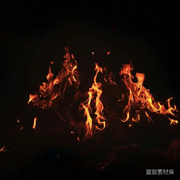 高清摄影 夜晚的篝火
