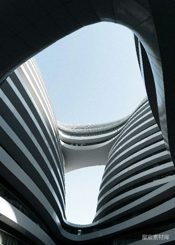 高清摄影 未来建筑的螺旋上升