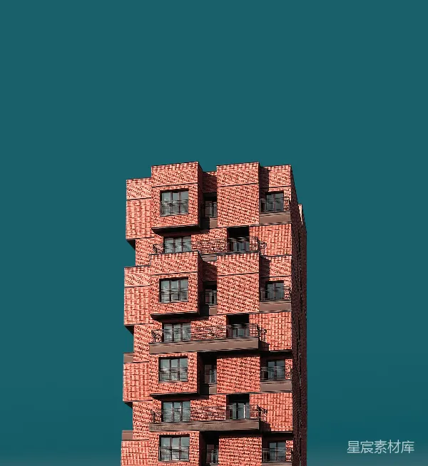 高清摄影 现代砖砌建筑