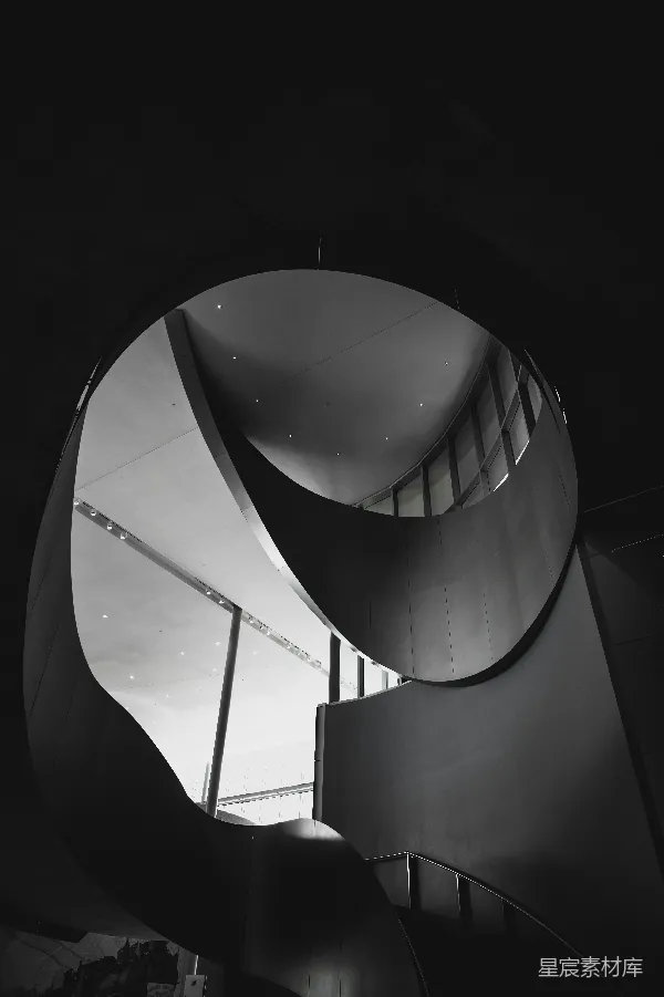 高清摄影 现代建筑中的螺旋楼梯