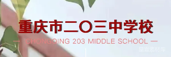 元素素材 重庆市二O三中学校校徽