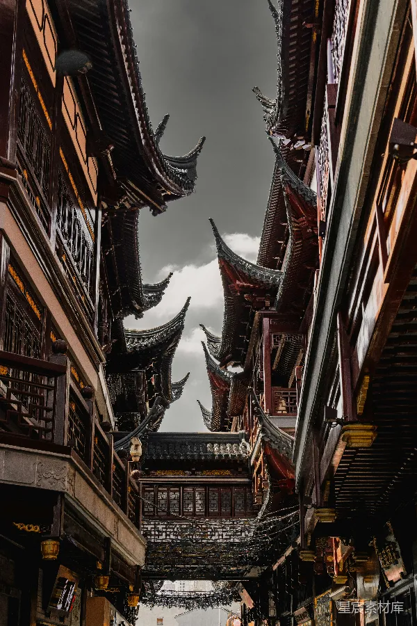 高清摄影 古色古香的中式建筑