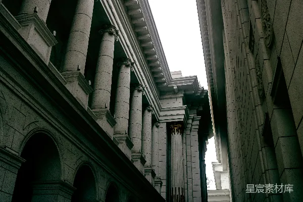 高清摄影 古典建筑的柱廊