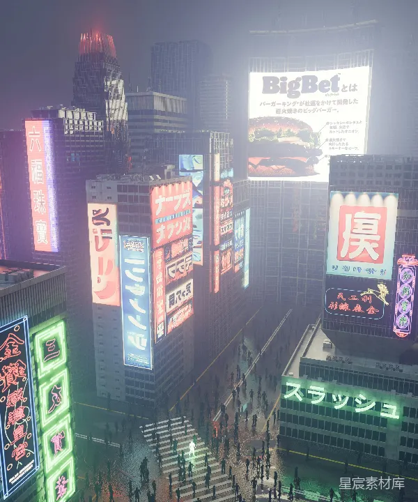 高清摄影 霓虹城市的未来幻想