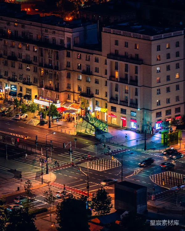 高清摄影 夜幕下的城市繁华