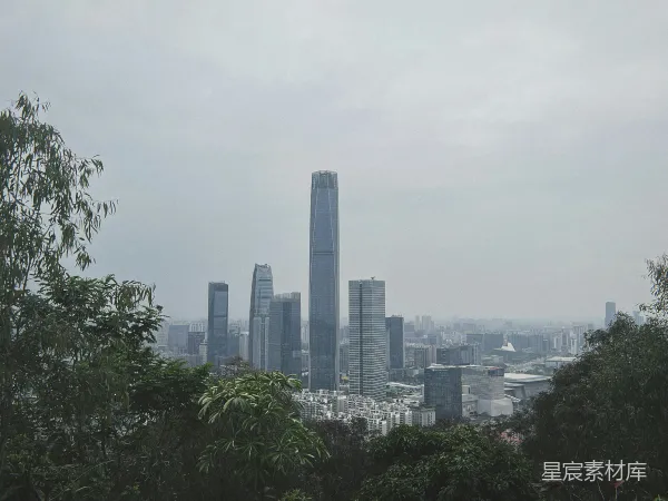 高清摄影 城市天际线与自然景色
