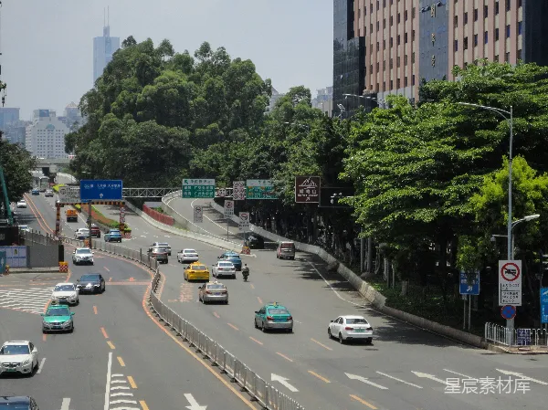 高清摄影 现代城市中的繁忙道路