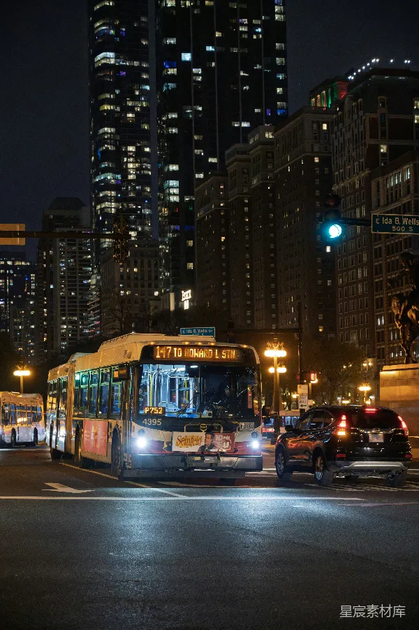 高清摄影 夜晚的城市街头