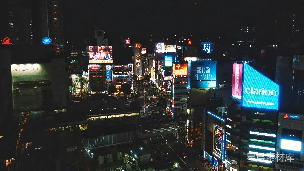 高清摄影 东京涩谷的夜景