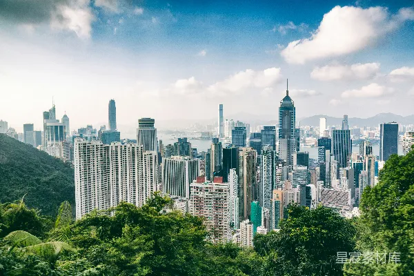 高清摄影 香港维多利亚港全景