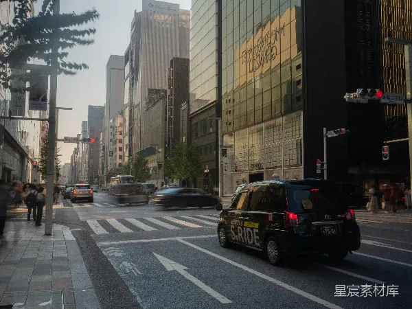 高清摄影 都市黄昏的繁忙街道