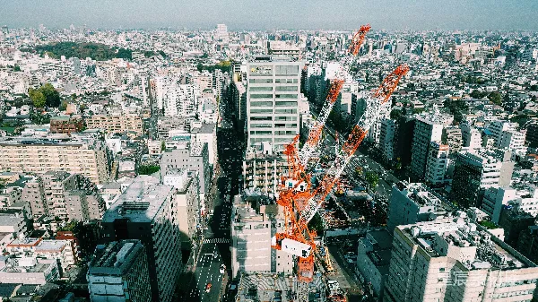 高清摄影 东京都心的建设景象
