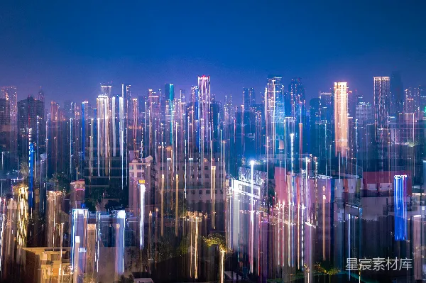 高清摄影 霓虹城市夜景