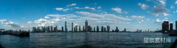 高清摄影 纽约曼哈顿天际线全景
