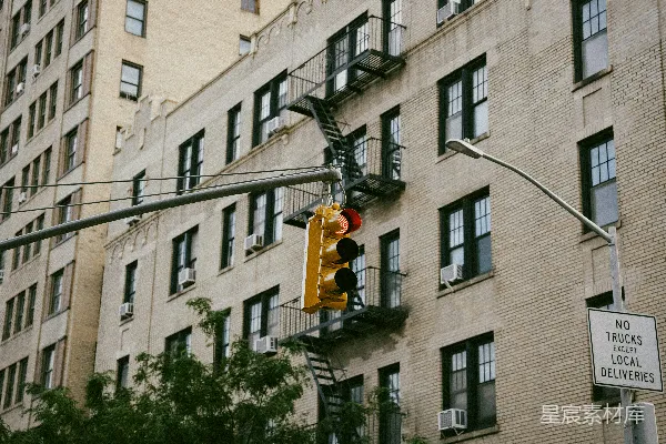 高清摄影 纽约街景之红绿灯