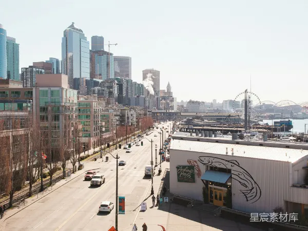 高清摄影 Seattle Waterfront Cityscape